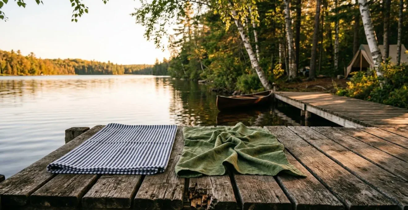 Scène comparative évoquant deux philosophies du naturisme, ambiance sereine et réflexive